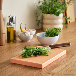 IKEA KUSTHOPPARE  (ИКЕА КУСТХОППАРЕ)  -  Доска разделочная - светло-оранжевая 25х17 см