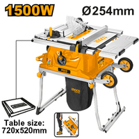 Настольная пила с ножками и колесами 1500Вт. 254мм INGCO TS15008 INDUSTRIAL