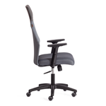 Practic (Tetchair) Кресло офисное (ткань/кожзам серый/металлик)