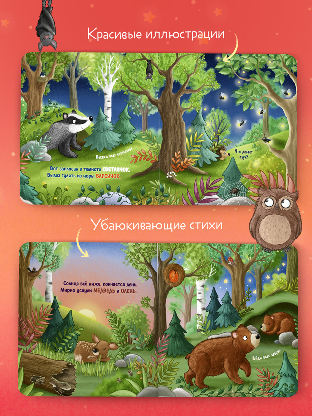 Книжки-картонки. Ночь в лесу