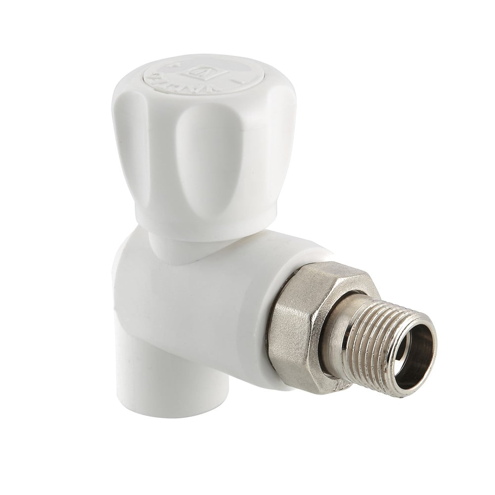 Кран рад. угловой 20х1/2" VALTEC белый
