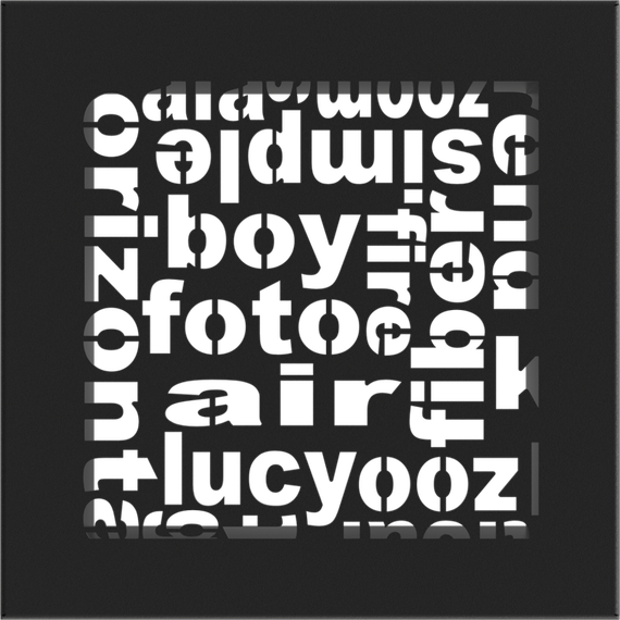 Решетка каминная Kratki ABC чёрная 17x17