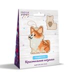 Алмазная (кристальная) мозаика Фрея, Корги, 8х6,5 см