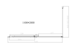 Душевой уголок Vincea Дайс (Dice) VSR-4D9014CLB, 1400*900, черный, стекло прозрачное