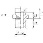 Штуцер FC DL08 NPT 1/2 (корпус)