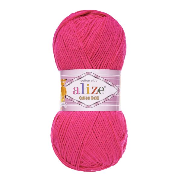Пряжа Alize (Ализе) Cotton Gold / уп.5 мот. по 100 г, 330м, 149 фуксия A