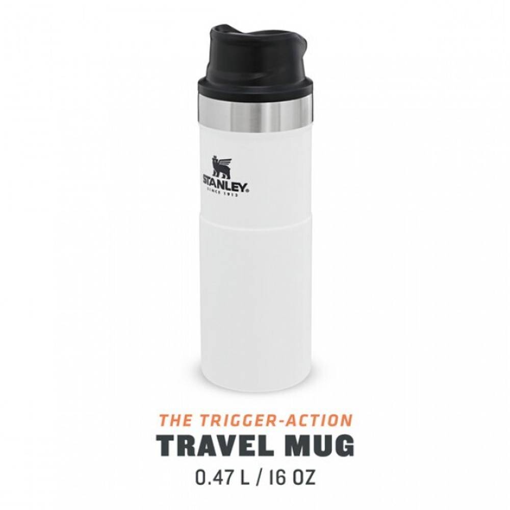 Термокружка STANLEY CLASSIC TRIGGER ACTION 1-HAND 0,47L (10-06439-007) белый