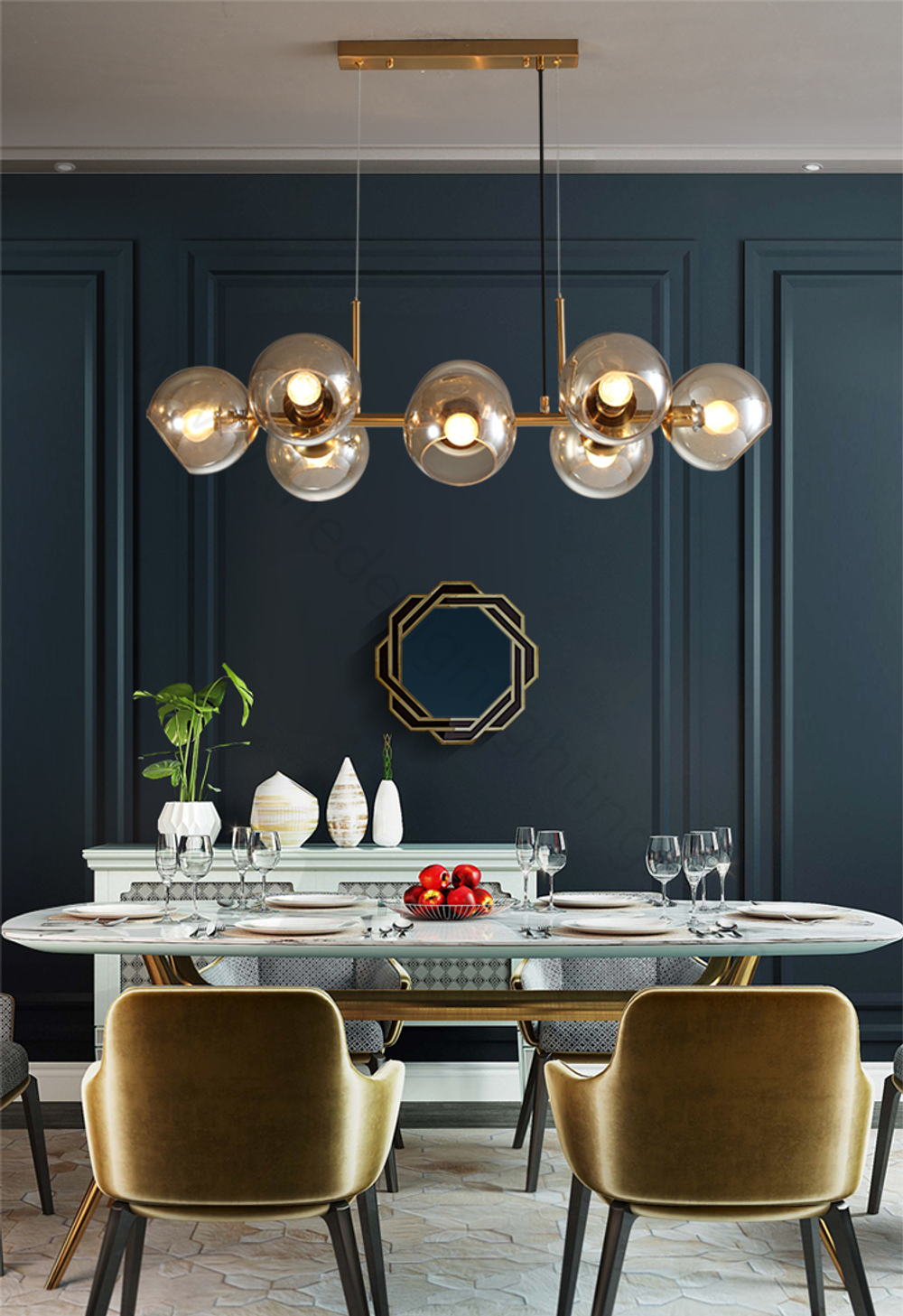 Pendant design lamp    (Black/Clear)Tongay