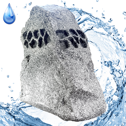Камень акустический Steam & Water, со встроенным динамиком для ландшафта и ландшафтного дизайна серый.