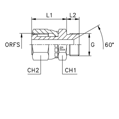 Адаптер AS D18-20 ORFS 1.3/16 - BSP 3/4