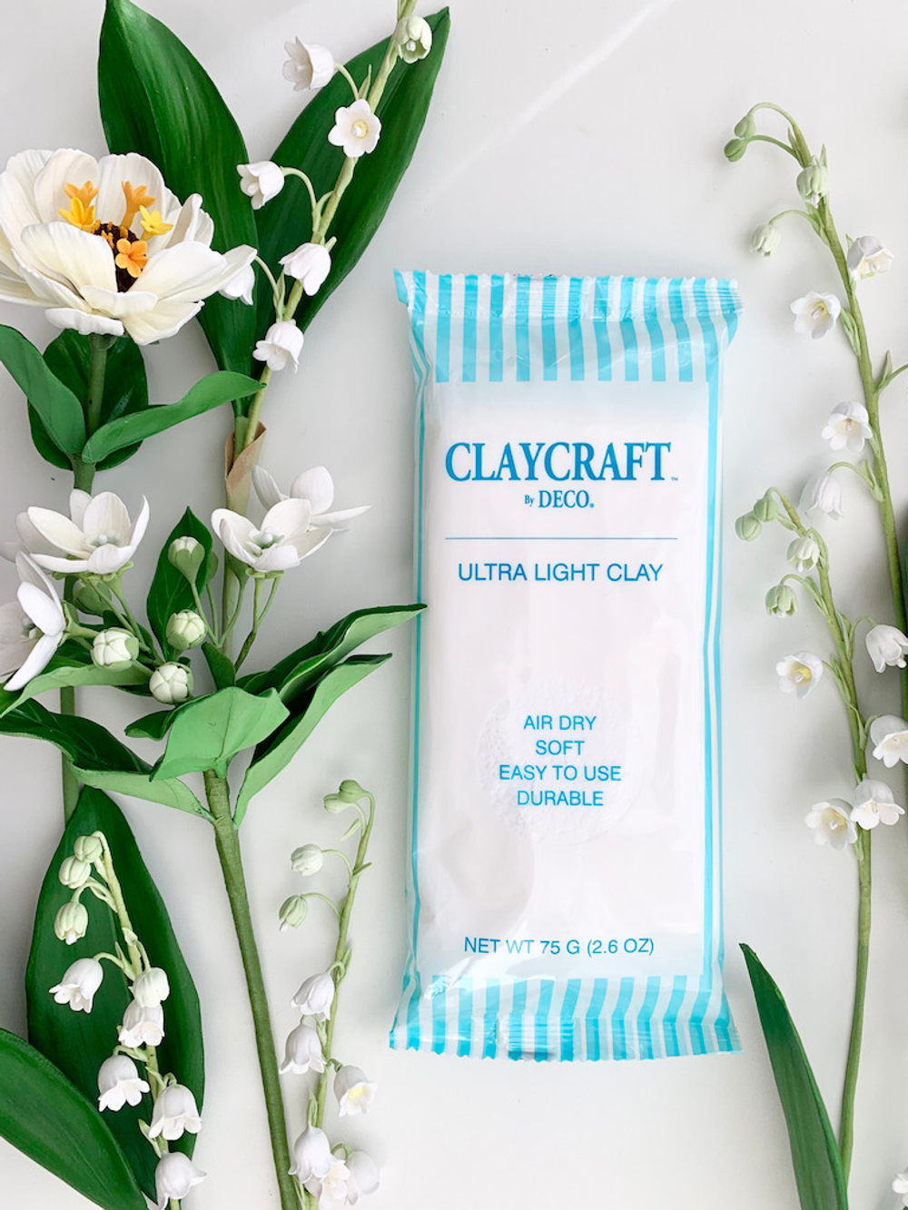Глина полимерная самозатвердевающая Ultra Light Clay CLAYCRAFT BY DECO, японская, 3 пачки.
