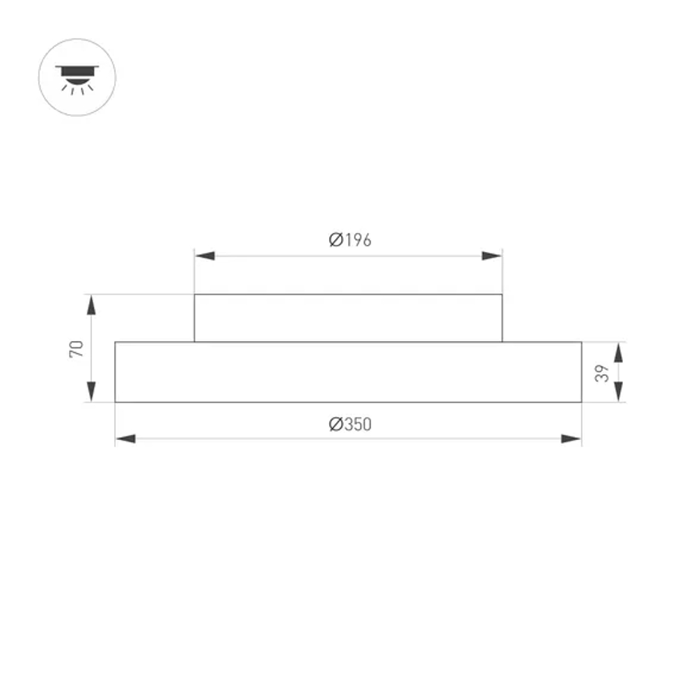 Светильник SP-ESTELY-R350-30W Warm3300-MIX (WH, 80 deg, 230V, TRIAC) (Arlight, IP20 Металл, 5 лет) 055366