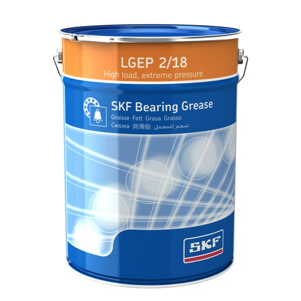 SKF LGEP 2/18 — антизадирная пластичная смазка для высоких нагрузок, 18 кг