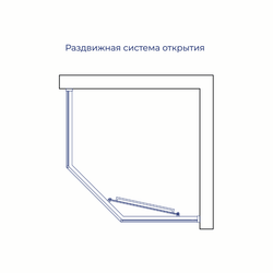 Душевой уголок RGW SV-82 "R" (Тонированное, 1000x1000)