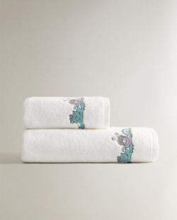 ZARA HOME ДЕТСКОЕ ПОЛОТЕНЦЕ «КОРПОРАЦИЯ МОНСТРОВ» ©DISNEY/PIXAR, ЖЕЛТОВАТО-БЕЛЫЙ