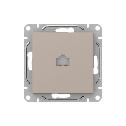 Механизм розетки RJ45 (cat6), кремовый Эпика EKF up1-soi-rj45-6