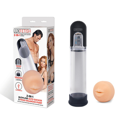 Автоматическая вакуумная помпа 2-in-1 Blowjob Auto Sucker & Penis Enlarger Pump