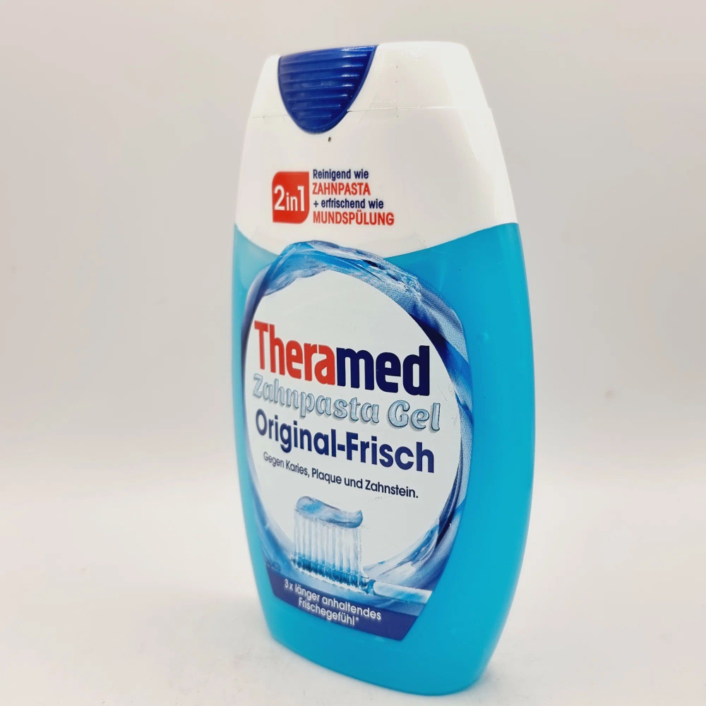 Зубная паста-гель THERAMED ORIGINAL 2 в1 с фтором, против зубного камня, 75 мл (Германия)