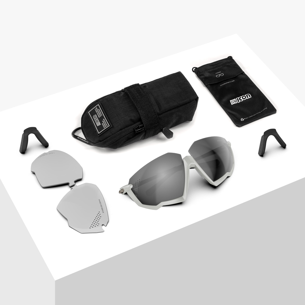 Спортивные очки Scicon Aerojet Titanium Sunglasses Metal White Multi Mirror Silver + Rain Clear Lenses