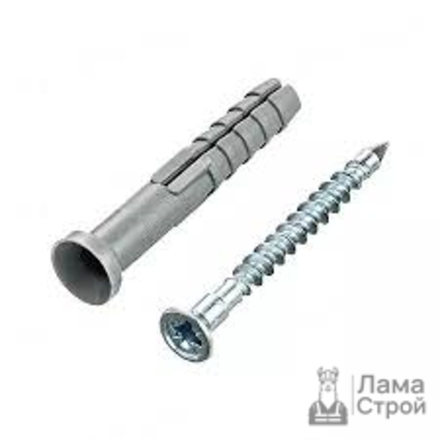 Дюбель-гвоздь 6 × 80, потай, 100 шт