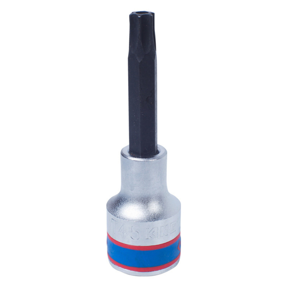 KING TONY (403745) Насадка (бита) торцевая 1/2", L = 80 мм, TORX с отверстием, T45