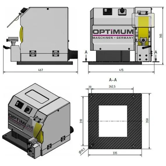 Точильный станок Optimum OPTIgrind GB 250B