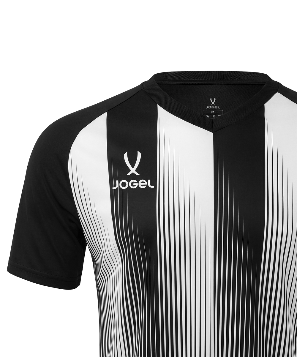 Футболка игровая Jogel Camp Striped Jersey, черный 99/белый 00