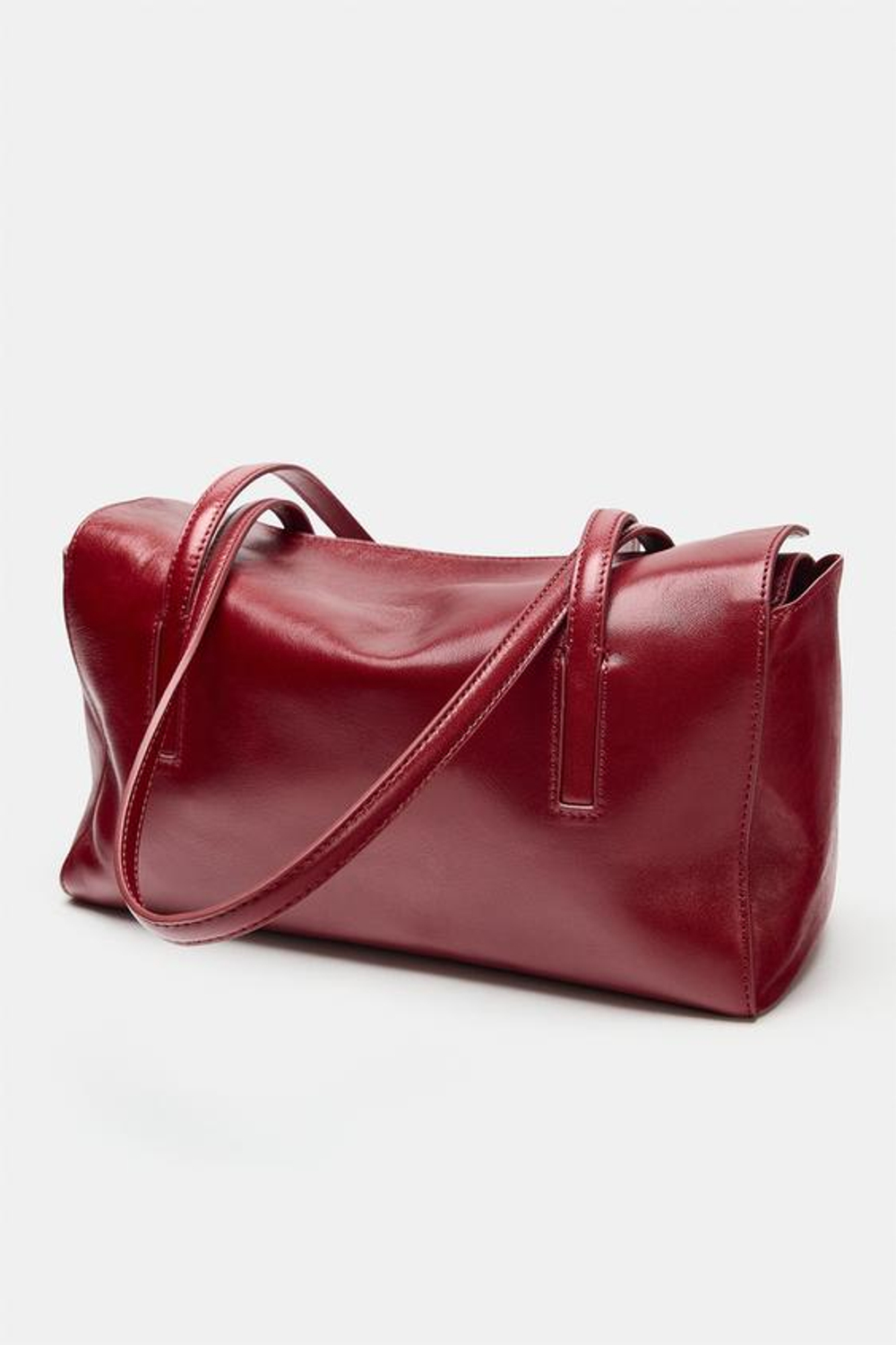 ZARA КОЖАНАЯ СУМКА ЧЕРЕЗ ПЛЕЧО, КРАСНЫЙ