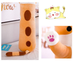 Мягкая игрушка длинный Кот батон, оранжевый, 110 см