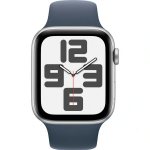Apple Watch SE, 44мм, из алюминия серебристого цвета, спортивный ремешок (2023)