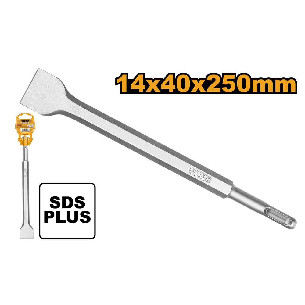 Зубило плоское SDS-Plus INGCO DBC0122502 14x250х40 мм