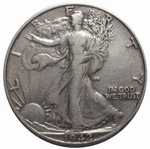 1/2 доллара 1942. (D) США (Шагающая Cвобода). VF
