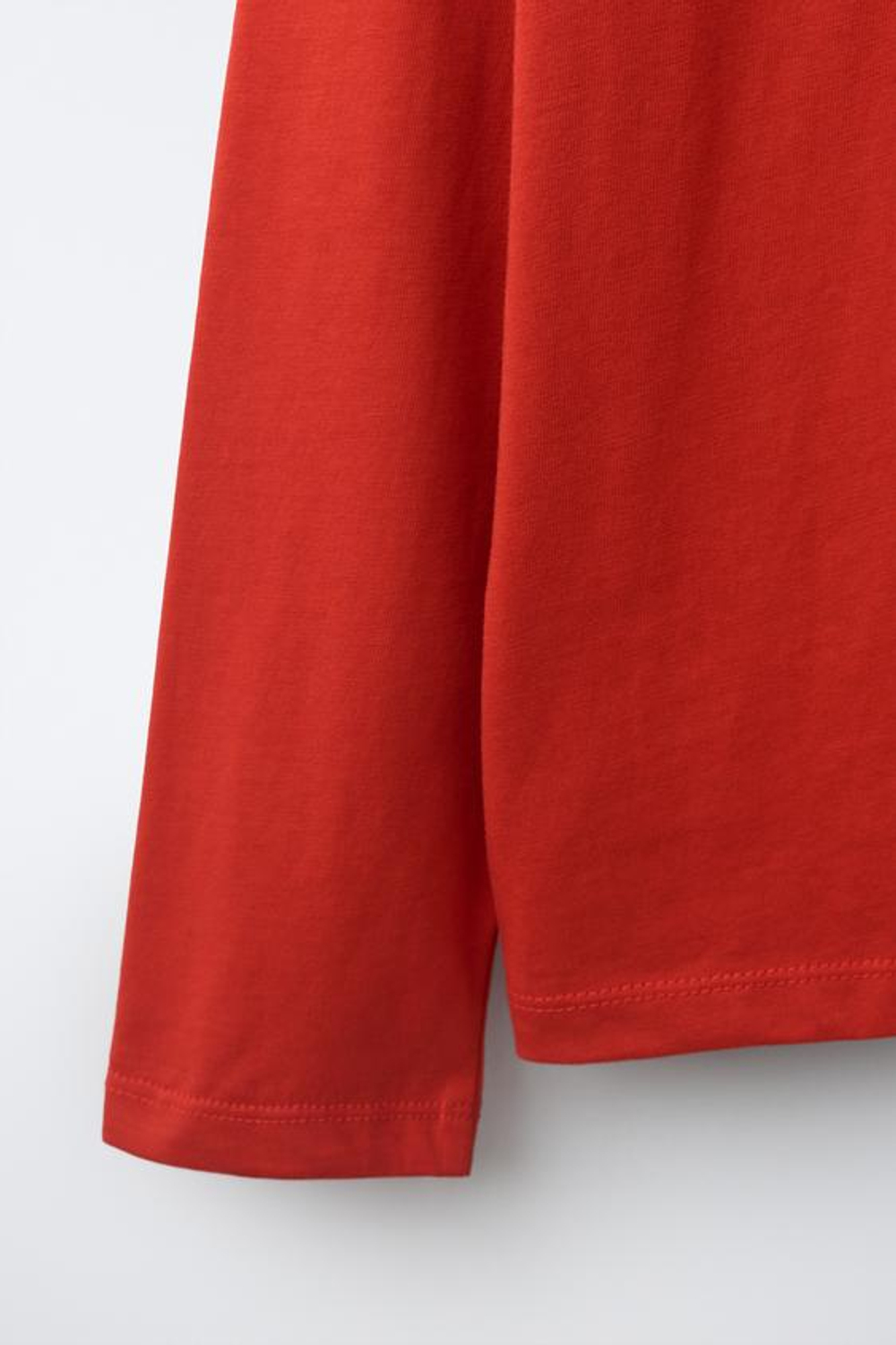 ZARA ОДНОТОННЫЙ ЛОНГСЛИВ, КРАСНЫЙ