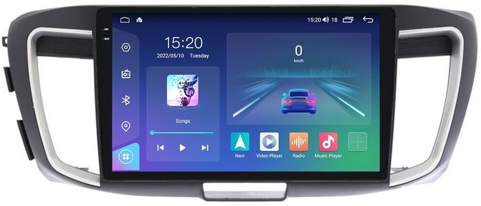 Магнитола для Honda Accord 9 2013-2015 - Parafar PF400LUX3RN2K (поддержка усилителя, боковой камеры) на Android 13, Быстрая, CarPlay, 4G SIM-слот