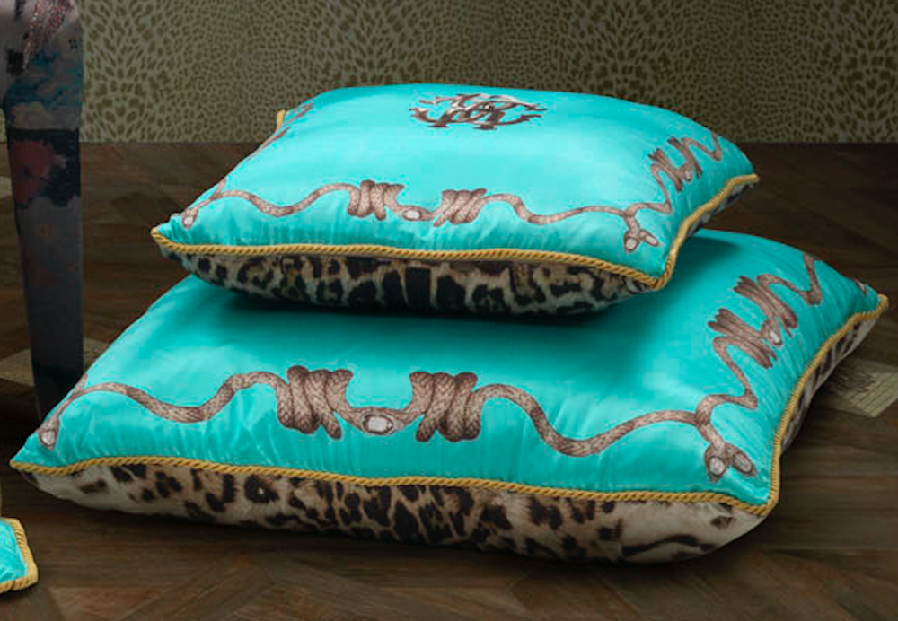 Подушка декоративная 40х40 Roberto Cavalli Firenze Turquose