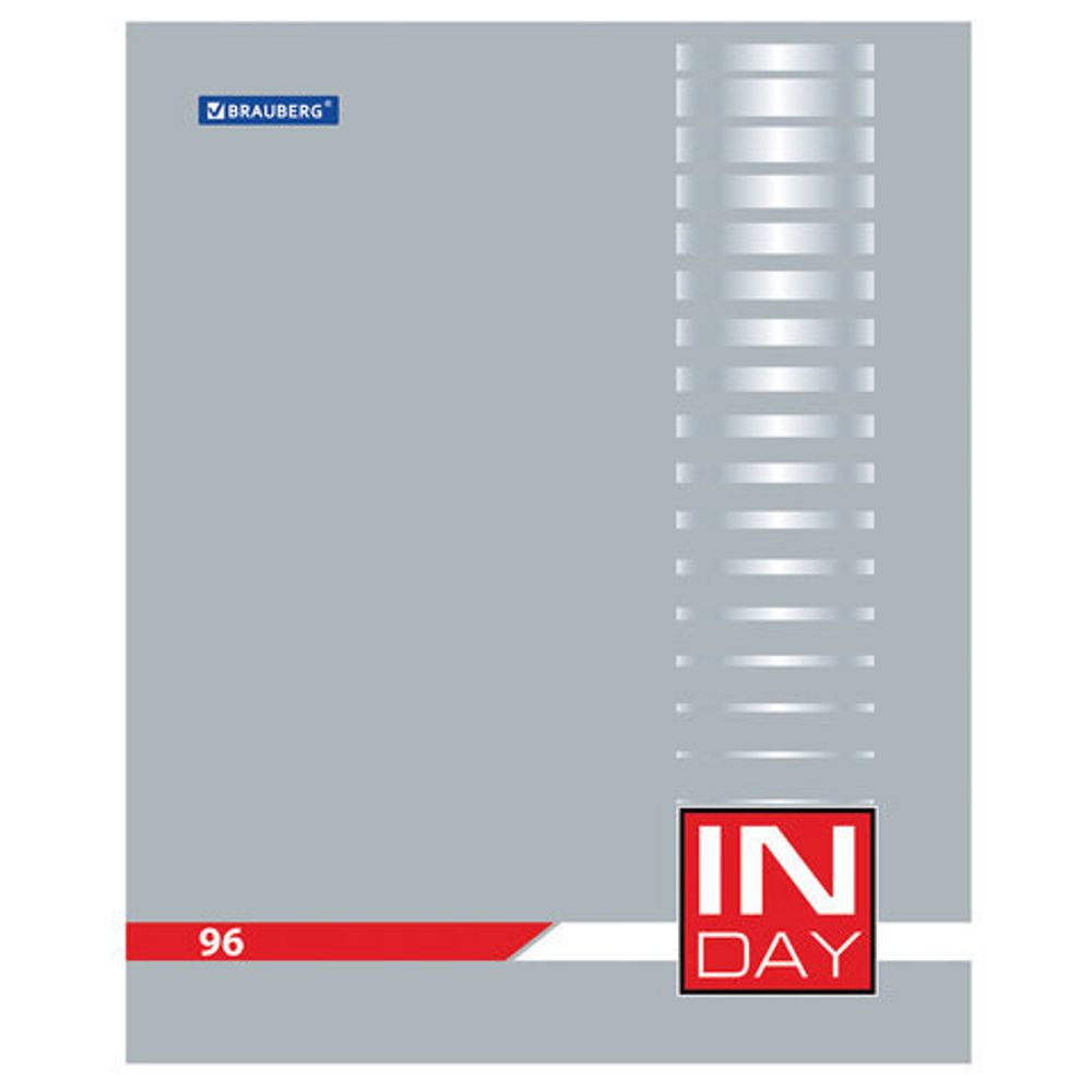 Тетрадь А5, 96 л., BRAUBERG, клетка, обложка картон, "INDAY", 400522, 4шт