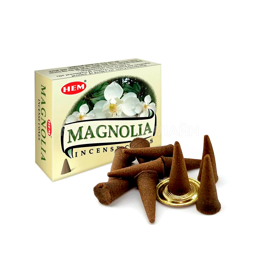 HEM Magnolia Благовоние-конус Магнолия, 10 шт