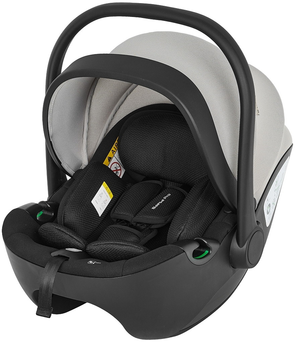 Детская коляска Roan Bass Next 2.0 3 в 1 с автокреслом Pituso Baesa Pro Black,Beige Canopy BSN/43/2 Sage Green/Black/руч.Black