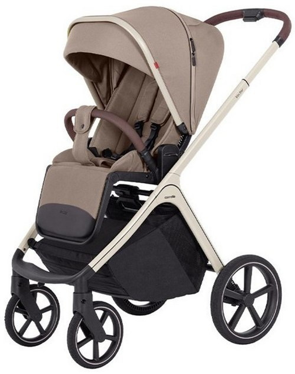 Коляска Carrello Vector CRL-6550 Ammonite AY329 Pro Absolute Black с базой Isofix 3 в 1 Walnut Beige
