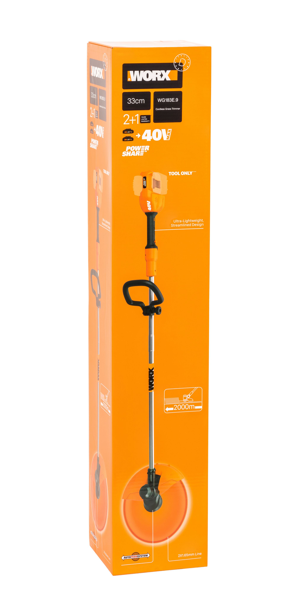 Триммер аккумуляторный WORX WG183E.9 40В