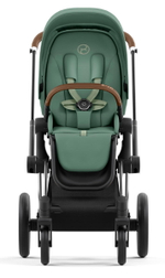 Коляска 3 в 1 Cybex Priam IV Chrome Brown complete и автокресло Aton S2 i-Size Hibiscus Red Leaf Green