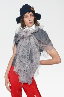 ZARA X JOHN GALLIANO ТОП НА ТОНКИХ БРЕТЕЛЯХ, СЕРЫЙ