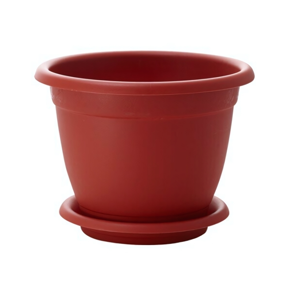 Горшок для цветов InGreen Афродита (Борнео) D210 mm, 2,9л с подставкой №4 терракотовый