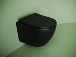 Подвесной унитаз Ceramicanova Уно (Uno) смыв Торнадо 490x360x360 черный матовый