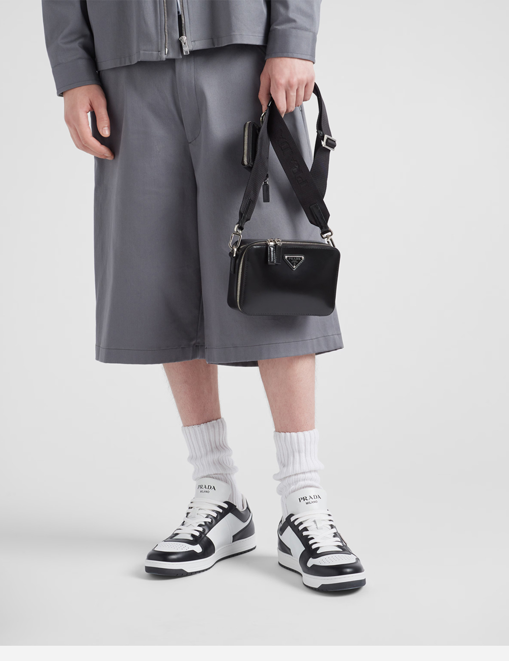 Prada Downtown leather sneakers (2EE364_3LKG_F0T8F_F_D001)