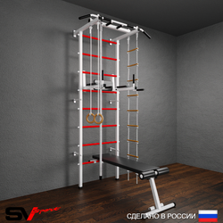 кШведская стенка Sv Pro 805 (Турник Pro/Брусья/стойка/Скамья/Канат/Кольца/Лестница)