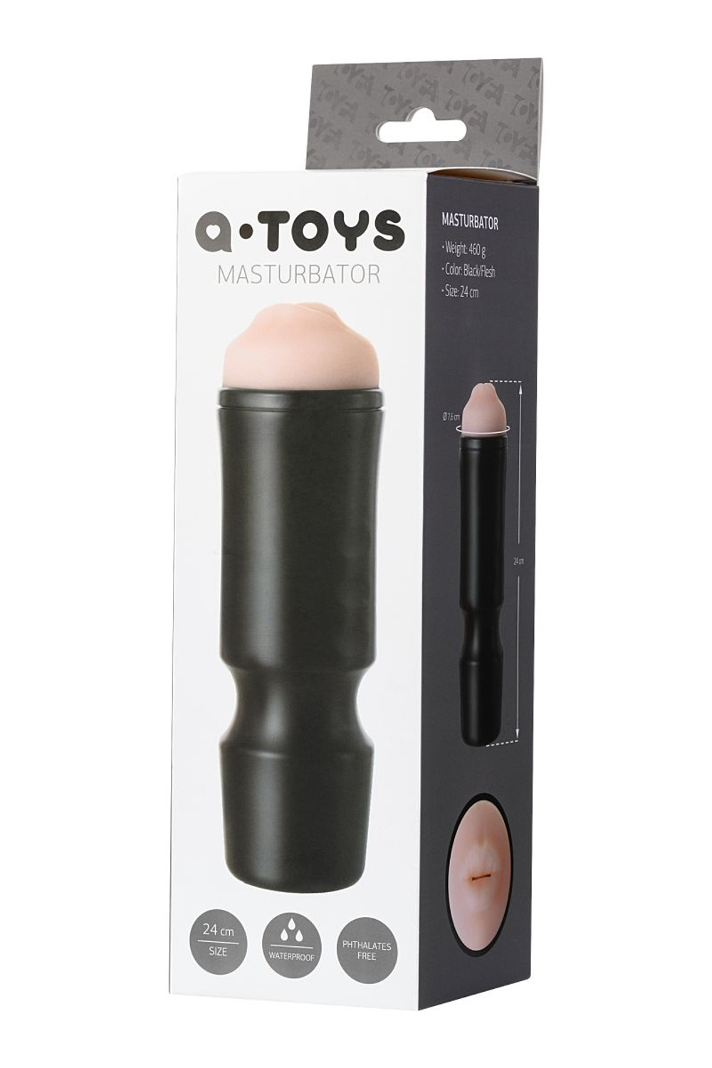 Мастурбатор-ротик A-Toys в черной колбе (Цвет: телесный)