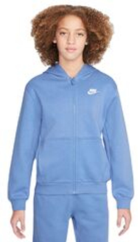 Детская теннисная куртка Nike Kids Club Fleece Full-Zip - polar/white