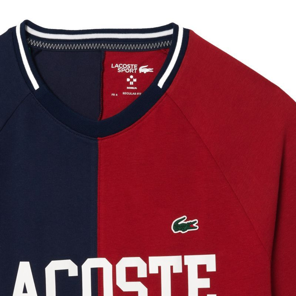 Мужская теннисная футболка Lacoste Sport x Daniil Medvedev Ultra-Dry Tennis T-Shirt - небесный