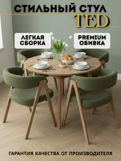 Стул мягкий для кухни TED кресло для дома